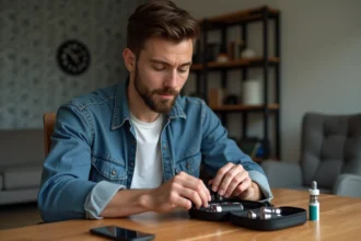Accessoires essentiels pour une cigarette électronique sur une table