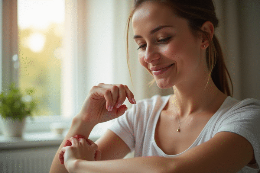 Poussée d'eczéma causée par le stress sur la peau